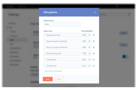 Edit Pipeline Option in HubSpot CRM
